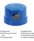 Blue One Pack Photocell For Outdoor Lighting Auto On Off Sensor Dusk To Dawn 110 To 277 VAC Easy Install IP65 Weatherproof