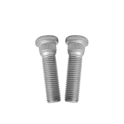 Heavy Duty M12x1.50 Lug Stud Nut Set Ride Ready Fit For Dodge Chrysler Jeep 2007 Through 2022, showing two metal studs