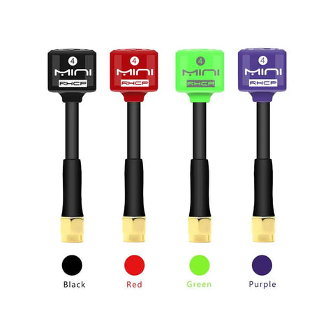 Mini 4 5.8G 2.8dBi FPV Antenna RHCP SMA RP SMA MMCX UFL High Gain For RC Transmitters And Receivers Racing Drones Purple Dope
