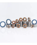 34 Piece Ball Bearing Kit For Traxxas Nitro Revo Monster Truck All Versions Sealed Bearings In Orange And Blue With Mixed Sizes For Smooth Ride Easy Install Durable RC Car Upgrades, assorted sealed bearings