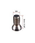 Straight Up Heavy Duty M4x9mm Torx Socket Screws With T15 Drive Flat Countersunk Head, showing a single screw with measurements.