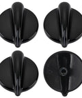 Black Gas Cooktop Knobs Set 4 Pack Burner Control Knobs Replacement For Gas Ranges And Stoves Not Universal No Fuss To Install
