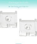Glass Sliding Shower Door Finger Pull Kit With Clear Acrylic Bumper Stops Fits Most Inner Bypass Doors Universal Replacement