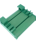 Green PVC PCB DIN Rail Mount Carrier For 35mm Wide Rails Fits 100mm By 72mm Circuit Boards 1.5-2.0mm Thick Panel Mountable
