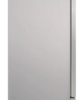 Commercial Two Door Reach In Freezer 54 Inch Wide 47 Cubic Foot Capacity Stainless Steel Double Door Cold Storage, front view.