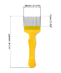 Stainless Steel Beekeeping Uncapping Fork Set 3 Pack With 21 Tooth Tines, yellow plastic handle, and measurement details.