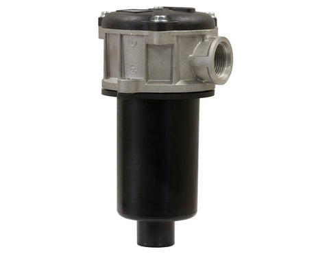 Dope In Tank Hydraulic Filter For Reservoirs 26 GPM Capacity 1 Inch NPTF Ports 10 Micron Filtration 25 PSI Bypass Space Saving