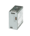 Heavy Duty Industrial Power Supply Rock Solid 24 Volt Dc 20 Amp Din Rail Mount shown from the side, detailed connectivity ports visible.