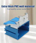 Adjustable 1-Gang Electrical Outlet Box Pack 21 Cubic Inches Each ETL Listed 12 Count Fits 10 14 AWG 9 12 AWG and 8 10 AWG Wire Durable Metal Easy Cutouts and Fast Install, blue PVC wall box