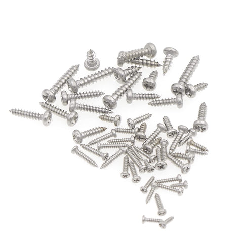 Metric M1 To M2 Stainless Steel Phillips Pan Head Self Tapping Screws 750 Piece Assortment Kit scattered on surface.