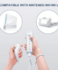 Hands holding Remote Controller With Nunchuck For Nintendo Wii And Wii U Two Pack White Dope Motion Controls