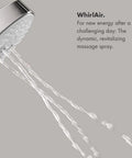 Rain Showerhead With Air Infusion Three Spray Modes BalanceAir Whirl RainAir With AirPower And QuickClean Chrome Finish