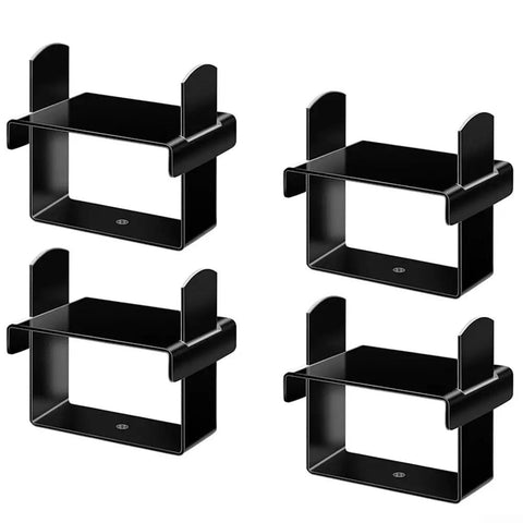 Heavy Duty Stainless Steel Leaf Spring Clamp Kit For Trucks Trailers And Campervans Includes 4 Pack Adjustable Repair Clips To Lock Springs Up To Five Inches Wide For Safer Load Handling Under Tough Conditions, black steel clamps