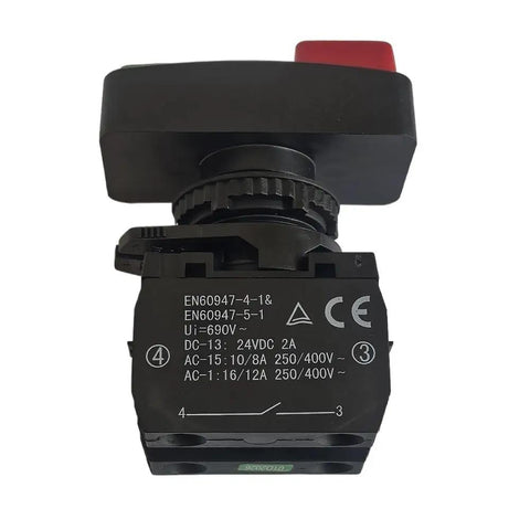 Industrial Push Button Switch With 1NO 1NC Contacts For Electrical Equipment, Compatible With AC 125V 250V And 400V on black housing