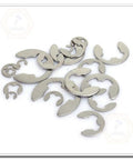 Heavy Duty Stainless Steel Snap Rings E Clip Circlips 304 GB896-304, 9mm Outer Diameter, 4mm Inner Diameter, 0.8mm Thick, Silver Finish, Pack Of 200, Must-Have Gear For Machinery, Automotive, And DIY Projects. Assorted 304 stainless steel E-clips for shafts
