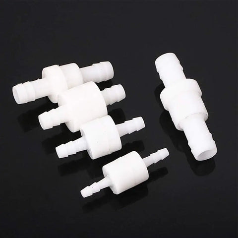 Half Inch One Way Inline Check Valve 2 Pack Non Return Hose Barb PVDF Plastic Ozone Resistant Valve Built Tough For Fuel Oil Water Gas