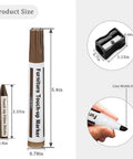 Wood Furniture Scratch Repair Markers And Wax Sticks Touch Up Set With Sharpener size details showing a 5.4in marker and 2.33in wax stick.
