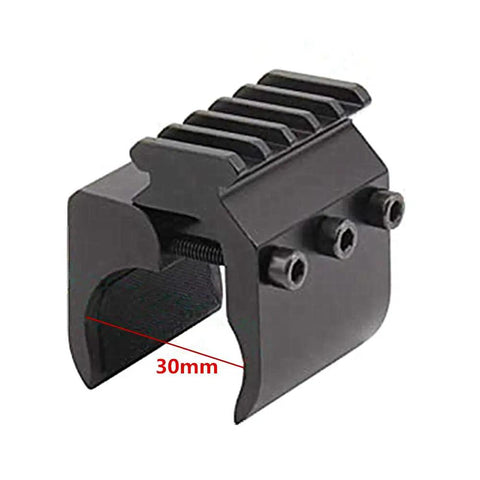 Barrel Clamp Picatinny Rail Mount For 20mm Weaver Bases Designed For Flashlight And Laser Sight Attachments And Magazine Tubes Heavy Duty Metal