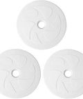 Three white wheels from Pool Cleaner Tune Up Kit For Polaris 280 And TR28P With Wheels Drive Shaft Turbine Bearings