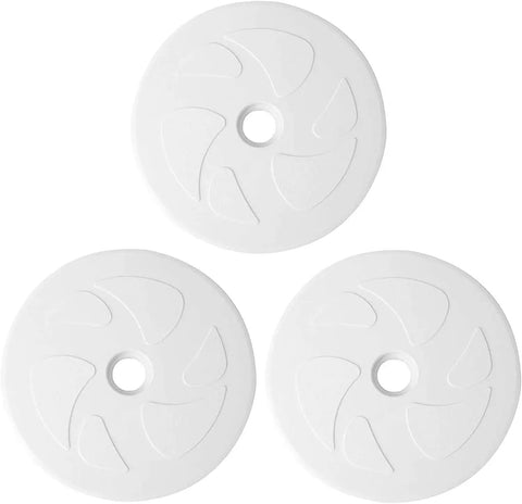 Three white wheels from Pool Cleaner Tune Up Kit For Polaris 280 And TR28P With Wheels Drive Shaft Turbine Bearings