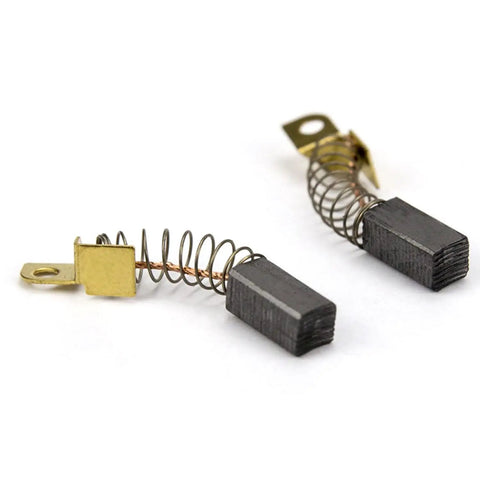 Pro Grade Carbon Motor Brushes For Porter Cable Pc7800 Drywall Sander 4Pc Replacement Set showing two black carbon brushes with copper springs.