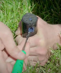 Go To Rotor Pull Up Tool And Adjustment Screwdriver For Geared Irrigation Rotors All In One Lift Tool With Thin Flat Head Screwdriver Corrosion Resistant Metal With Green Handle Fits Most Geared Rotors And Brands Easy Lift And Fine Tune used on sprinkler rotor