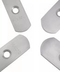 2 Pack Heavy Duty Floating Shelf Brackets Stainless Steel Wall Mount Corner Supports With Screws rugged triangle design in metal.