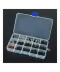 RC Screw Kit And Repair Set With 500 Pieces M3 M4 Screws Flat And Round Head Hex Drive Washers in plastic organizer box