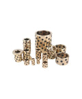 Solid Graphite Copper Sleeve Bushings 90 X 110 X 100 mm 10 Pack Self Lubricating Bearings showing various sizes and shapes.