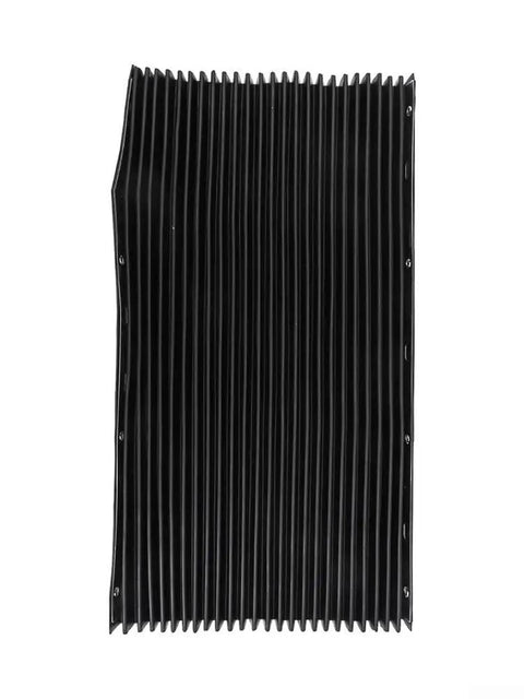 Image of Heavy Duty Telescopic Accordion Way Cover For Milling Machines And CNC Lathes Flexible Rubber Chip Guard And Oil Shield Black 400x600mm.