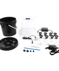 Hydroponics Seedling Cloning System Kit With Fog Dome, 8 Hole 5L Soilless Grow Box, Aeroponic Propagation Kit components on display