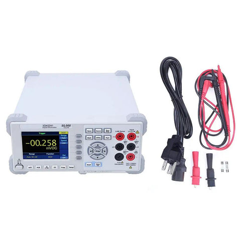 Rugged Desktop Digital Multimeter True RMS 55000 Counts For AC And DC Current, Voltage And Capacitance Testing with accessories.