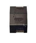 Built Tough Switching Power Supply SDN20-24-480CD compact DC driver for industrial and home use, front view with connections.