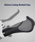 No Slip Locking Bike Grips For 22.2mm Handlebars With Soft Rubber Comfort And Ergonomic Triple Density Textured Grip side view