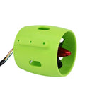 Beefy 12V-24V Underwater Jet Boat Thruster 20A With 4 Blade Prop CW CCW Marine Motor in green casing for DIY RC projects