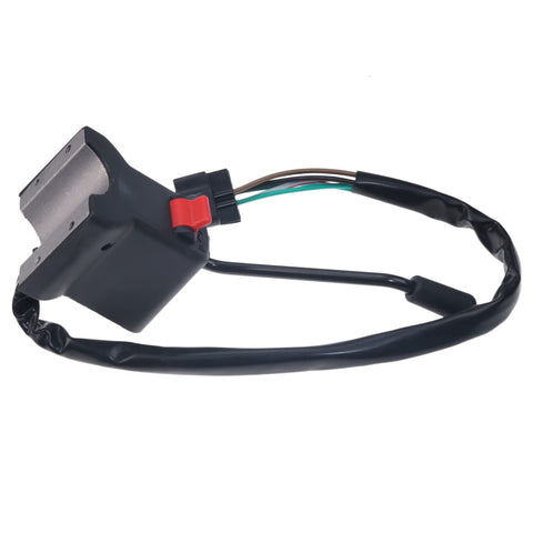 Three Position Forward Neutral Push Button Switch With Rotary Actuator For Manual Operation Black Compatible With Mitsubishi Caterpillar Forklift GP25 And Related Models, side view showing cables