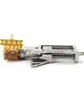 Top Notch Two Phase Four Wire Metal Gearbox Stepper Motor Featuring Five Millimeter Stroke Linear Actuator Design side view of component.