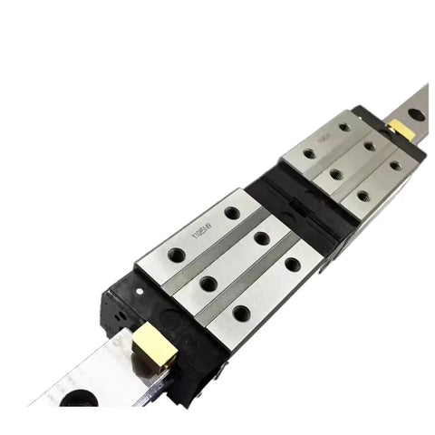 Close-up of SRG25LR Linear Guide Rail Kit with Carriage, featuring 25mm block and slip joint for CNC machines and automation