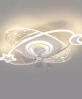 Remote Control Ceiling Fan With Dimmable Light Three Color Modes Three Speed Adjustments Plus Full 360 Degree Spin For Bedroom And Living Room Slick Airflow Homebody Approved with galaxy design and bright illumination.
