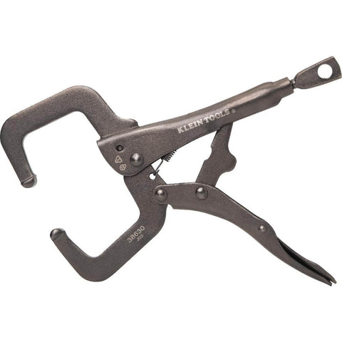 6 Inch C Clamp Locking Pliers With Standard Jaws And Intuitive Thumb Knob For Home Shop And Woodworking Projects, Heavy Duty Grip