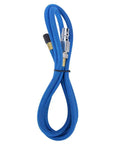 Badass Pneumatic Micro Die Grinder Screaming At 35000 RPM Air Powered Polisher And Engraver With Quick Change 3 To 6 Mm Collet Air hose in blue with connectors, suitable for pneumatic tools.