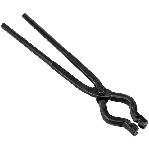 Wolf Jaw V-Bit Tongs Set For Knife Making And Bladesmithing, Starter Forge Tool Kit With 2 Tongs, Beefy Grip V-Groove Jaws