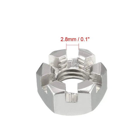 Top Shelf M10 X 1.5mm Pitch Hexagon Castle Nut Pack 304 Stainless Steel Slotted Hex Nuts Built Like A Tank For Auto Shops And Diy Builds Dead Reliable Quick Grip Installation