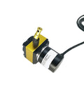 400mm Stroke Draw Wire Sensor Workhorse With Push Pull Output High Precision Position And Motion Encoder For Industrial Automation And Rugged Linear Measurement, black and gold housing with cable