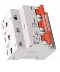 1 Piece 3 Phase Miniature Circuit Breaker MCB 3 Pole C Curve D Curve, 80A, robust design for electrical safety.