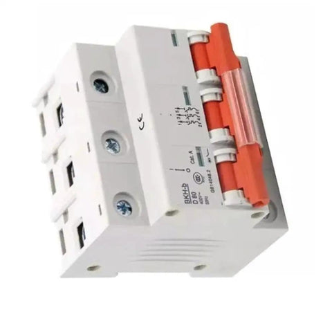 1 Piece 3 Phase Miniature Circuit Breaker MCB 3 Pole C Curve D Curve, 80A, robust design for electrical safety.