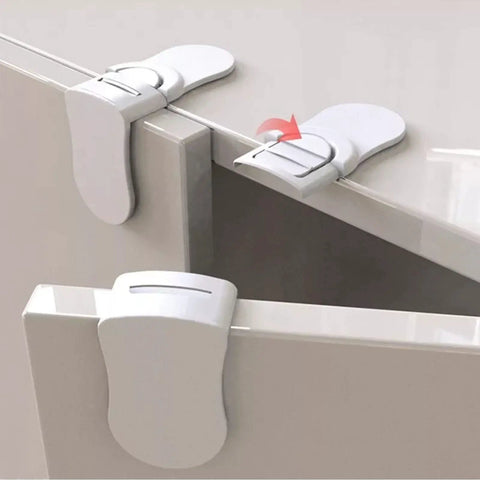 Heavy Duty Child Proof Refrigerator Locks 15 Pack Durable ABS Easy Install Kitchen Cabinet Safety Locks for Home Office or Hotel