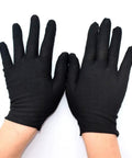 Six Pairs Black Cotton Work Gloves For Coin And Jewelry Inspection And Everyday Handling Women And Men One Size Fits Most