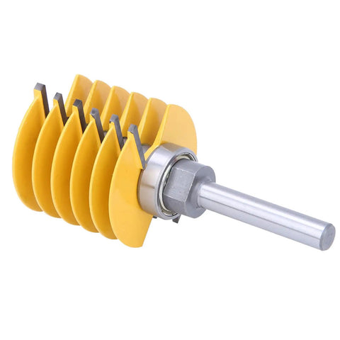 Premium No Nonsense Box Joint And Finger Joint Router Bit With Heavy Duty 8Mm Shank Yg6 Alloy Cutter Head, yellow cutter head visible.