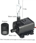 Mini Submersible Aquarium Pump DC 12V 5W Quiet Water Circulation For Pond And Fish Tank 280 Liters Per Hour With Three Meter Head